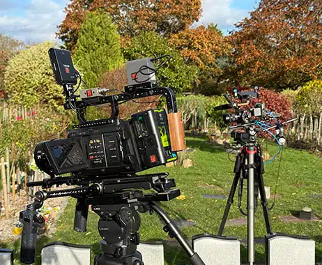 Graveside filming